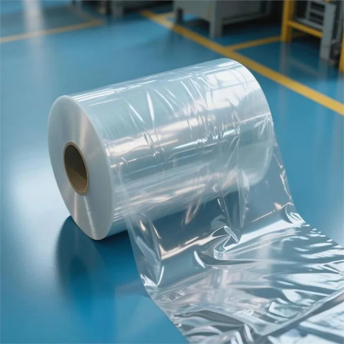 Rollo de película plana de polietileno transparente