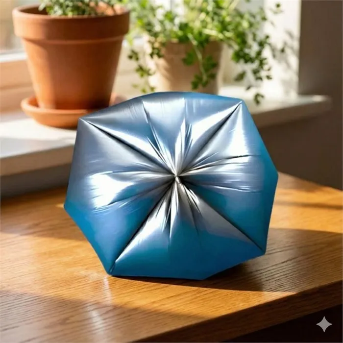 Bolsa de polietileno con sello estrella en el fondo