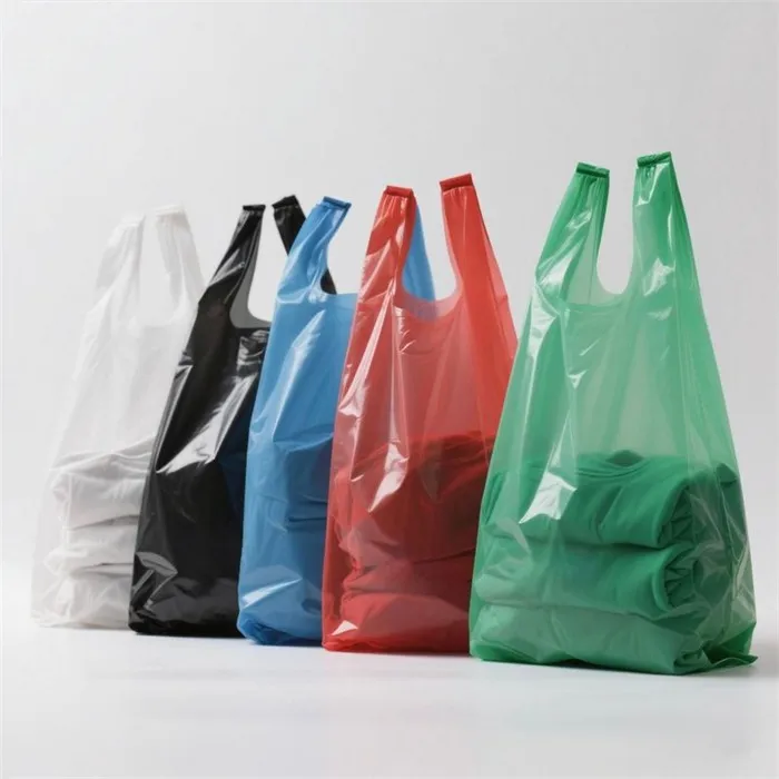 Bolsas camiseta de polietileno en varios colores