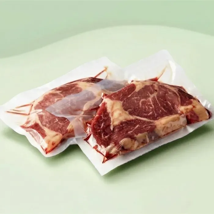 Bolsas laminadas de alto vacío con carne empacada