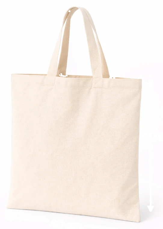 Tote bag de manta de algodón con asa larga