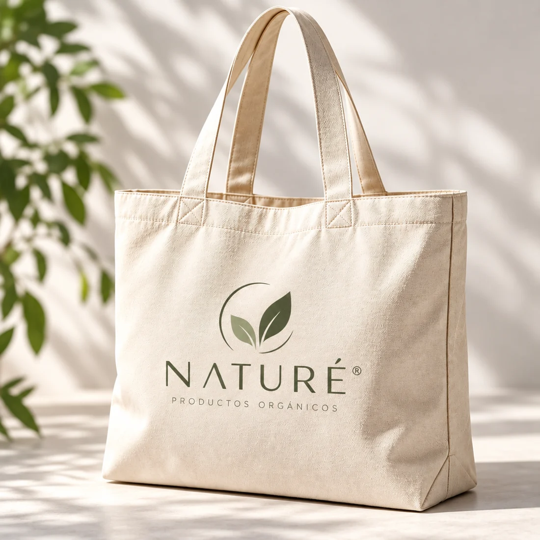Tote bag de algodón personalizada con logotipo impreso en serigrafía