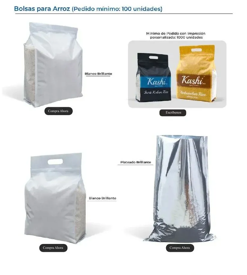Bolsa para arroz con asa