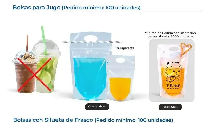 Bolsa para jugo