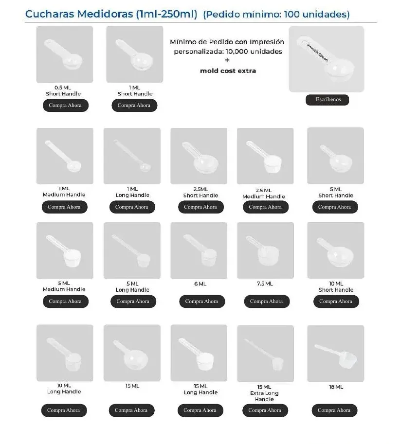 Cucharas medidoras