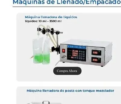 Máquina llenadora de líquidos