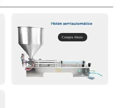 Llenadora de pistón semiautomática
