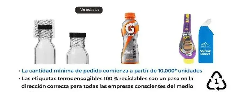 Manga termoencogible de PET