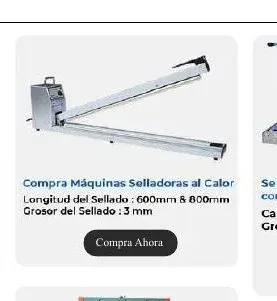 Máquina selladora a calor 600/800 mm