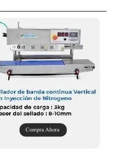 Selladora de banda continua vertical con inyección de nitrógeno