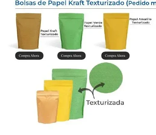 Bolsas de papel kraft texturizado